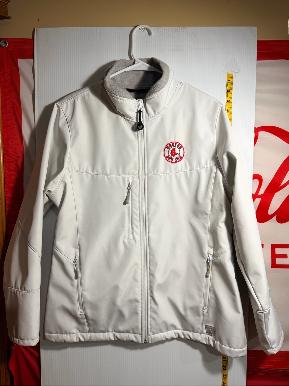 Women’s White Soft shell Red Sox Jacket